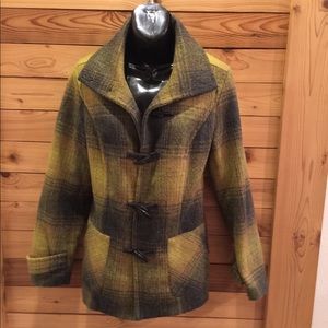 Coldwater Creek Plaid Peacoat